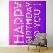 Elke naam bewerkbaar Gefeliciteerd met je verjaard Wandkleed (In situ)