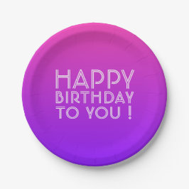 Elke naam bewerkbaar Gefeliciteerd Verjaardag Roze Papieren Bordje