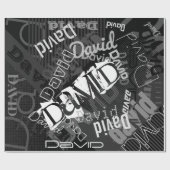 Elke naam  Creative Black & White Cadeaupapier (Vlak)