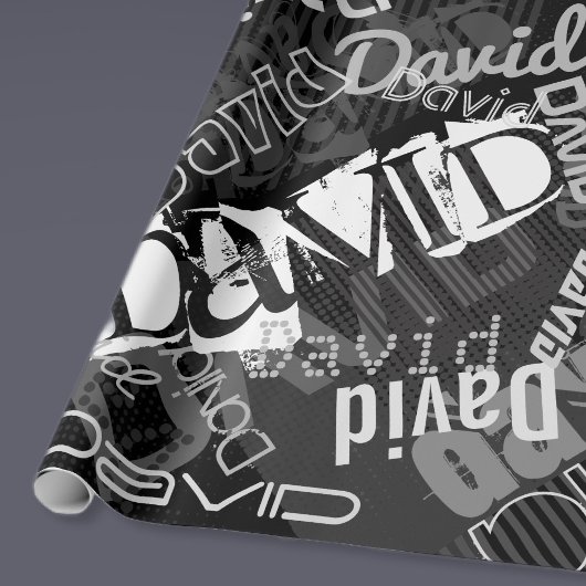 Elke naam  Creative Black & White Cadeaupapier