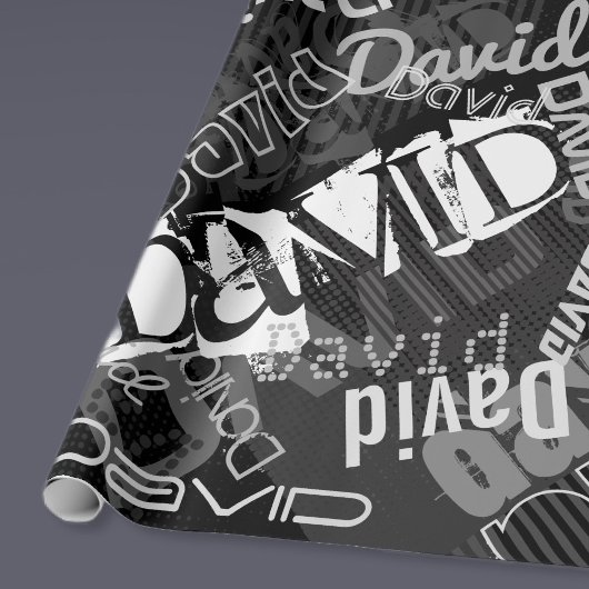 Elke naam  Creative Black & White Cadeaupapier