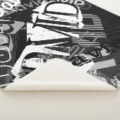 Elke naam  Creative Black & White Sherpa Deken (3/4)