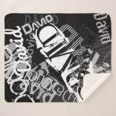 Elke naam  Creative Black & White Sherpa Deken (Voorkant (horizontaal))