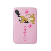 Elke naam Cute Puppy W/Pink Paws Mat (Voorkant Verticaal)