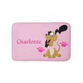 Elke naam Cute Puppy W/Pink Paws Mat (Voorkant)