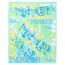 "Elke naam" Deken Zachte Pastels groen blauw geel