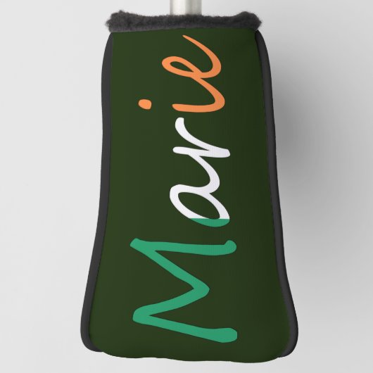 Elke naam die op de Ierse vlag pcnt wordt overlay Golfheadcover (Draai 90)