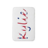 Elke naam die op Union Jack Flag bmcnt wordt bedek Badmat (Voorkant Verticaal)