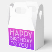 Elke naam Editable Happy Birthday roze Paarse Ombr Bedankdoosjes (Geopend)