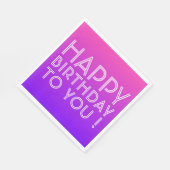 Elke naam Editable Happy Birthday roze Paarse Ombr Servet (Hoek)