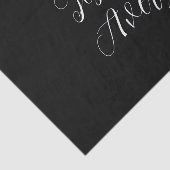 Elke naam | Elegante bewerkbare witte script op zw Tissuepapier (Detail)