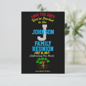 Elke naam Familie Reünie Evenement op elke datum Save The Date (Staand voorkant)