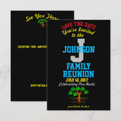 Elke naam Familie Reünie Evenement op elke datum Save The Date (Voorkant / Achterkant)
