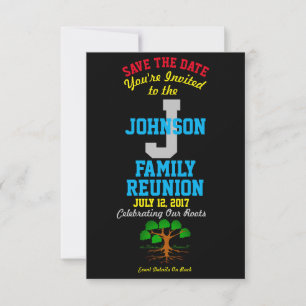 Elke naam Familie Reünie Evenement op elke datum Save The Date