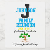 Elke naam Familie reünie met om het even welke Dat Wijn Etiket (Enkel label)