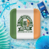 Elke naam Irish Pub Personalized Saint Patricks Da Papieren Bordje (Feest)