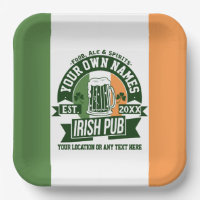 Elke naam Irish Pub Personalized Saint Patricks Da