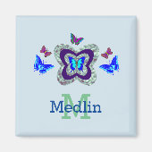 Elke naam Levendige Vlinders Magneet (Voorkant)