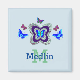Elke naam Levendige Vlinders Magneet