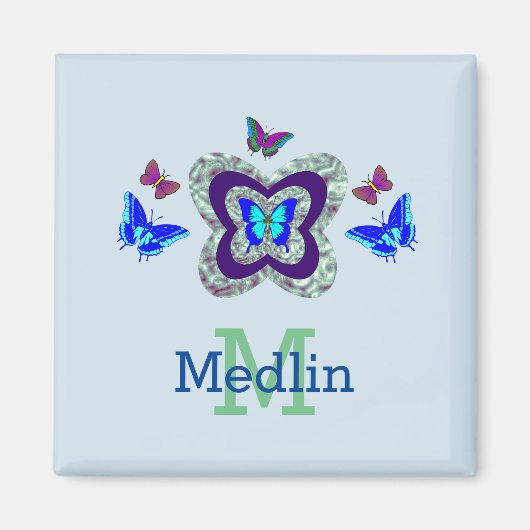 Elke naam Levendige Vlinders Magneet (Voorkant)
