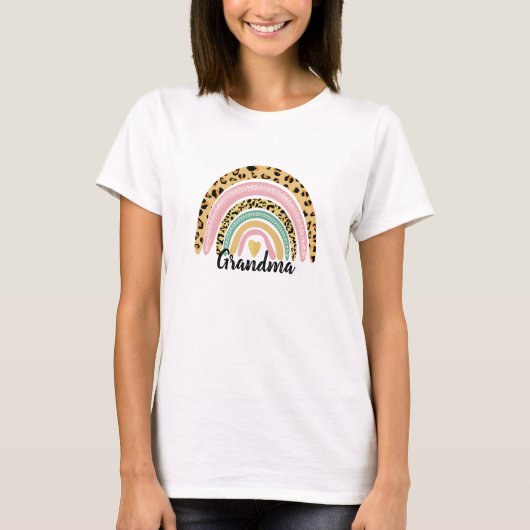 Elke naam mama oma oma Boho Rainbow Matching T T-shirt (Voorkant)