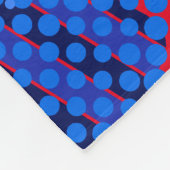  elke naam of woord | Blauw Zwart & Rood Fleece Deken (Hoek)