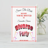 Elke naam op elke datum en locatie scheiden - save the date (Staand voorkant)