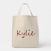 Elke naam op Union Jack Flag gtcnt Tote Bag (Achterkant)
