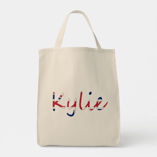 Elke naam op Union Jack Flag gtcnt Tote Bag (Achterkant)