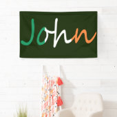 Elke naam overlay op de Ierse vlag bnrt Spandoek (Insitu)