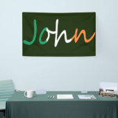 Elke naam overlay op de Ierse vlag bnrt Spandoek (Beurs)