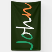 Elke naam overlay op de Ierse vlag bnrt Spandoek (Verticaal)