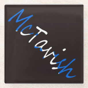 Elke naam overlay op de kust van de Schotse vlag Glazen Onderzetter