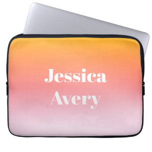 Elke naam Retro-modern gestileerde tekst Kleurri Laptop Sleeve