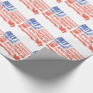 Elke Naam USA Vlag Je Bent Geweldig Persoonlijk Cadeaupapier