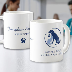 Elke naam van dierenarts Aangepast logo veterinair Koffiemok