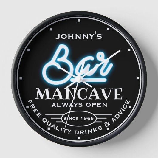 Elke naambalk Mancave Blue Black Slogan (Voorkant)