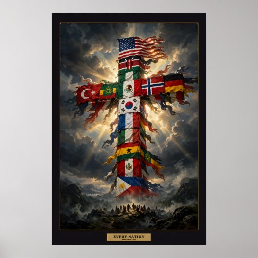 Elke Natie — De Monument Poster Gemonteerd (Voorkant)
