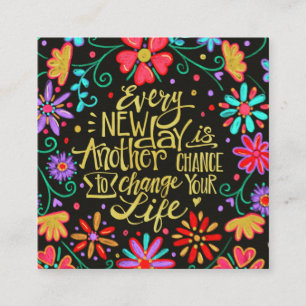 "Elke nieuwe dag"-inspiratiekaarten Vierkante Visitekaartje