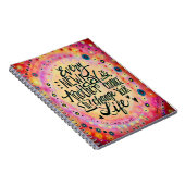 Elke nieuwe dag roze aanmoediging trendy notitieboek (Rechterzijde)