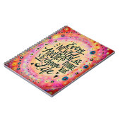 Elke nieuwe dag roze aanmoediging trendy notitieboek (Linkerzijde)