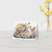 Elke Occasion Chihuahua Wenskaart Kaart (Gele Bloem)