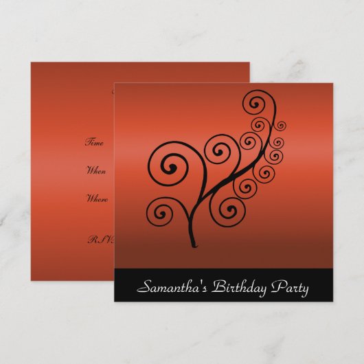 Elke Occasionuitnodiging rood Kaart (Voorkant / Achterkant)