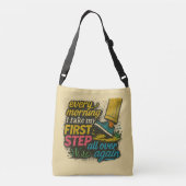 Elke Ochtend Eerste Stap Crossbody Tas (Achterkant)