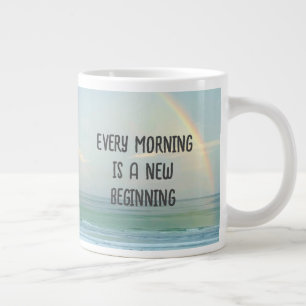 Elke ochtend grote koffiekop