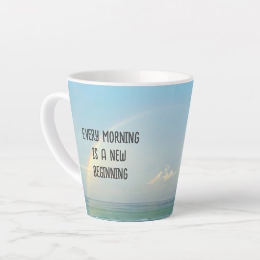 Elke ochtend latte mok (Linkerhoek)