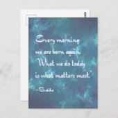 Elke ochtend Mindfulness Boeddha citaat Briefkaart (Voorkant / Achterkant)