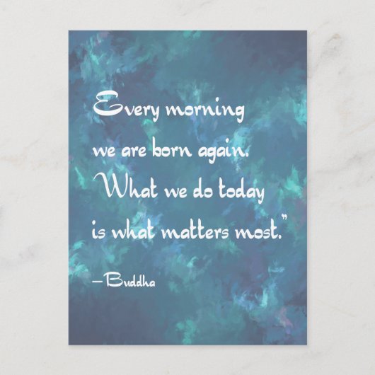 Elke ochtend Mindfulness Boeddha citaat Briefkaart (Voorkant)