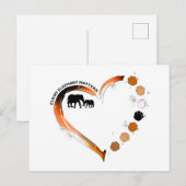 Elke olifant doet ertoe Golden Heart Elephant Paws Briefkaart (Voorkant / Achterkant)