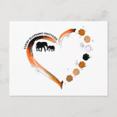 Elke olifant doet ertoe Golden Heart Elephant Paws Briefkaart (Voorkant)